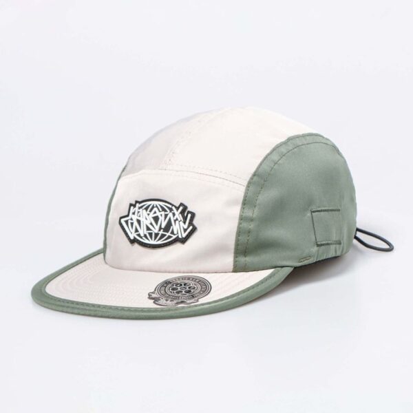 Boné 5 Five Panel Chronic Tag Street Front - Off White/Verde - Aba Flexível