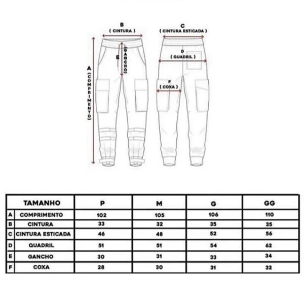 Calça Cargo jeans Hilf (marmorizado) M - Imagem 5