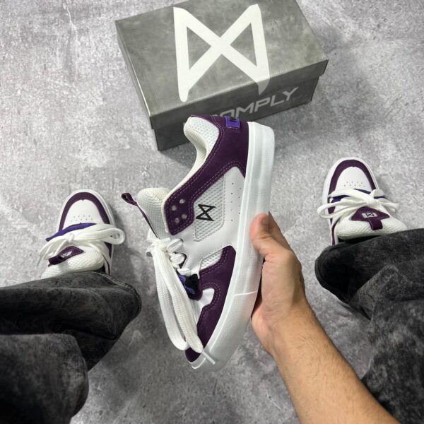 Tênis Comply Carbon - Branco/Roxo - N36/N40/N41/N42/N43 - Imagem 6