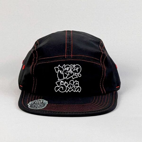 Boné Five Panel Trip Side Graff New Street - Preto/Vermelho - Aba Flexível - Imagem 2