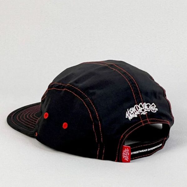Boné Five Panel Trip Side Graff New Street - Preto/Vermelho - Aba Flexível - Imagem 3