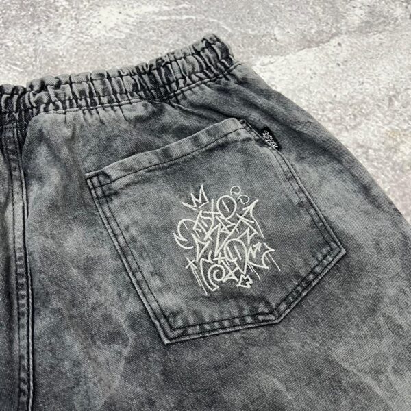 Bermuda Jeans Baggy Trip Side (Preto Estonado) P/G e GG - Imagem 5