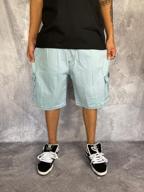 Bermuda Cargo Jeans Trip Side (Cristal)  M,G e GG - Imagem 2