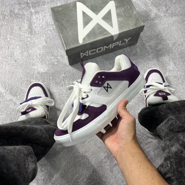 Tênis Comply Carbon - Branco/Roxo - N36/N40/N41/N42/N43 - Imagem 7