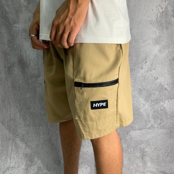 Bermuda Cargo `Puxador` Hype Street (Bege/Preto) G - Imagem 2