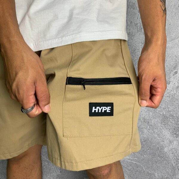 Bermuda Cargo `Puxador` Hype Street (Bege/Preto) G - Imagem 4
