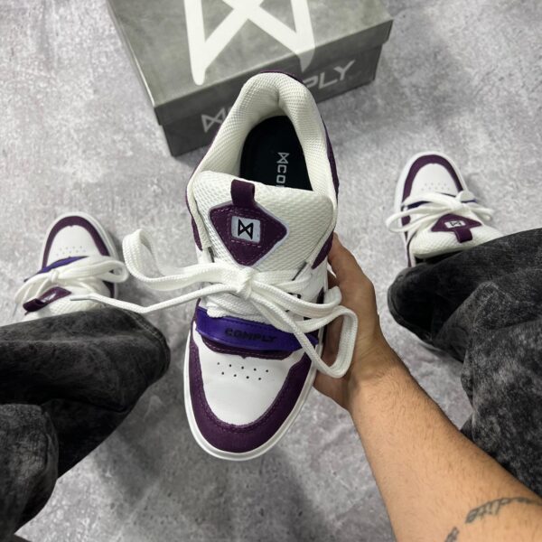 Tênis Comply Carbon - Branco/Roxo - N36/N40/N41/N42/N43 - Imagem 5