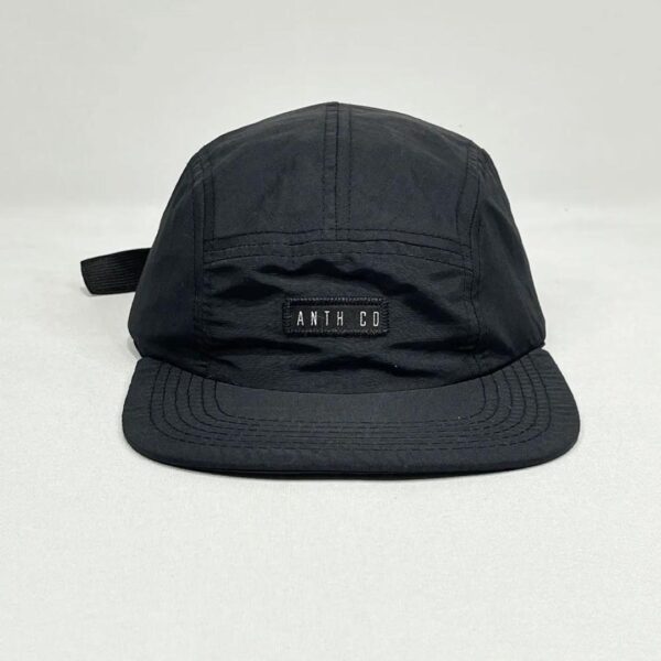BONÉ FIVE PANEL ANTH CO WATER IMPERMEÁVEL PRETO - Imagem 2