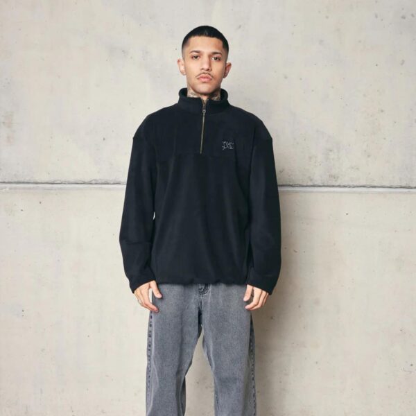 MOLETOM PLANO C QUARTER ZIP FLEECE “PC” (PRETO) M e GG - Imagem 4