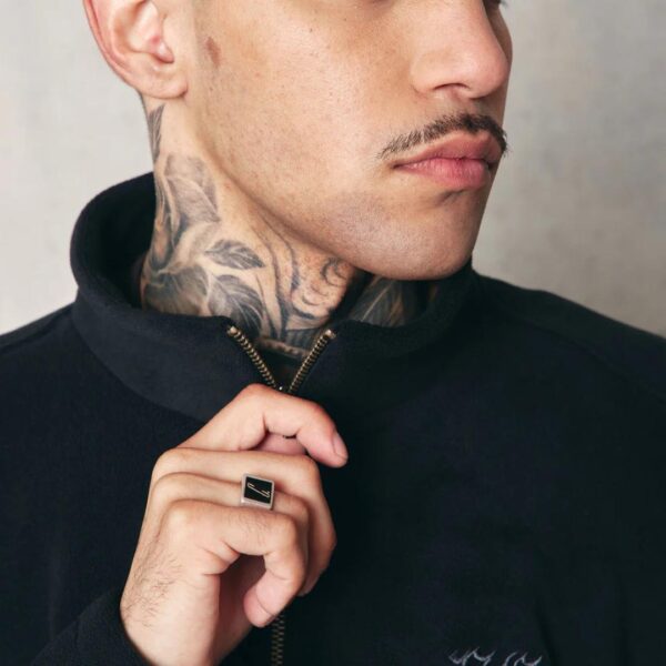 MOLETOM PLANO C QUARTER ZIP FLEECE “PC” (PRETO) M e GG - Imagem 3