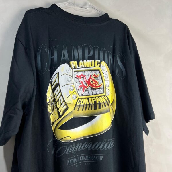 CAMISA PLANO C  "CHAMPIONS RING"  (PRETO) G E GG - Imagem 3