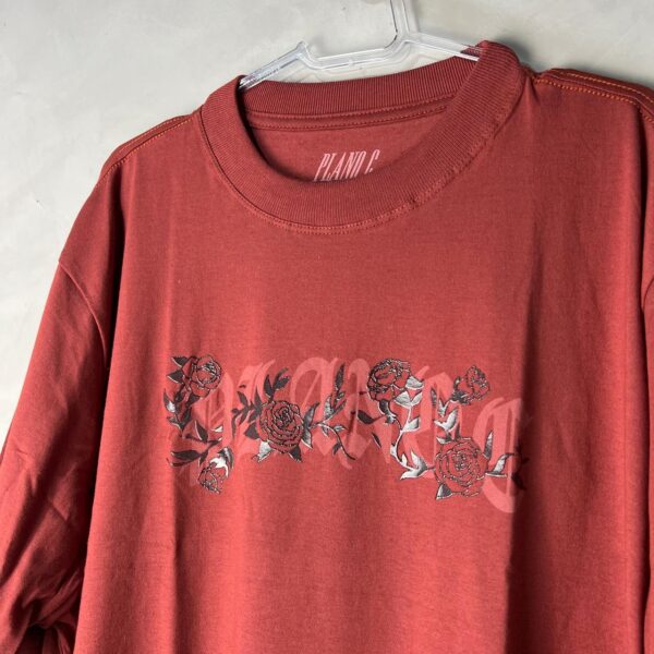 CAMISA PLANO C  "CLIMBING ROSES" (VERMELHO BARN) G - Imagem 2