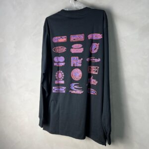 CAMISA PLANO C MANGA LONGA “LOGOS” (PRETO) M