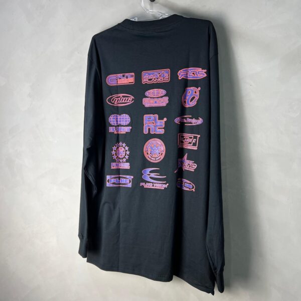 CAMISA PLANO C MANGA LONGA “LOGOS” (PRETO) M