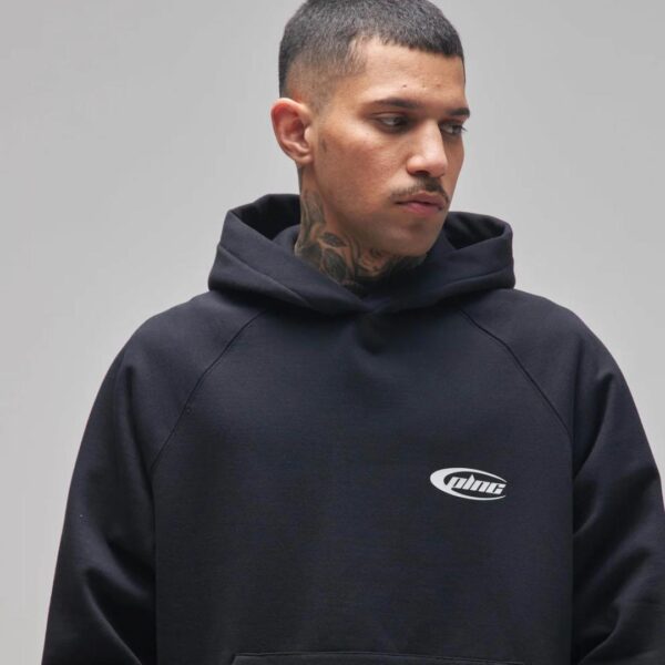 MOLETOM PLANO C HOODIE RAGLAN (PRETO) - Imagem 3