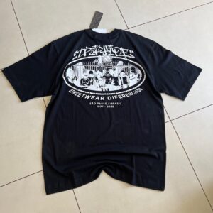 CAMISA OVERSIZED TRIP SIDE `TROPA` (PRETO)