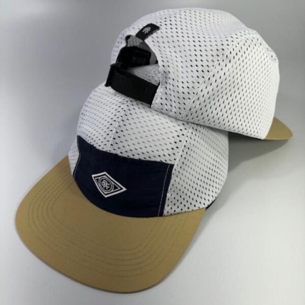 Boné Five Panel Anth Pace Tela - Branco/Marinho/Bege