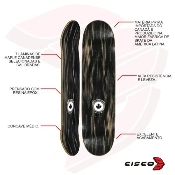 Shape Cisco Hard Maple 21 Anos 3 Castores - 8.0 - Imagem 3