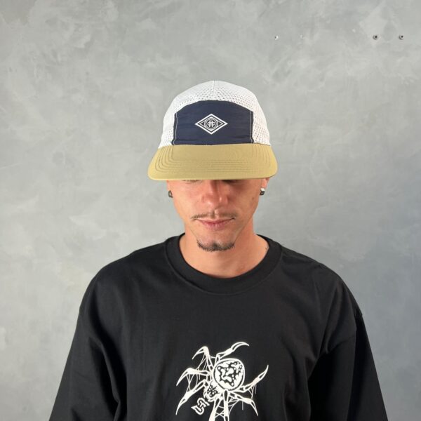 Boné Five Panel Anth Pace Tela - Branco/Marinho/Bege - Imagem 2