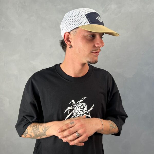 Boné Five Panel Anth Pace Tela - Branco/Marinho/Bege - Imagem 3