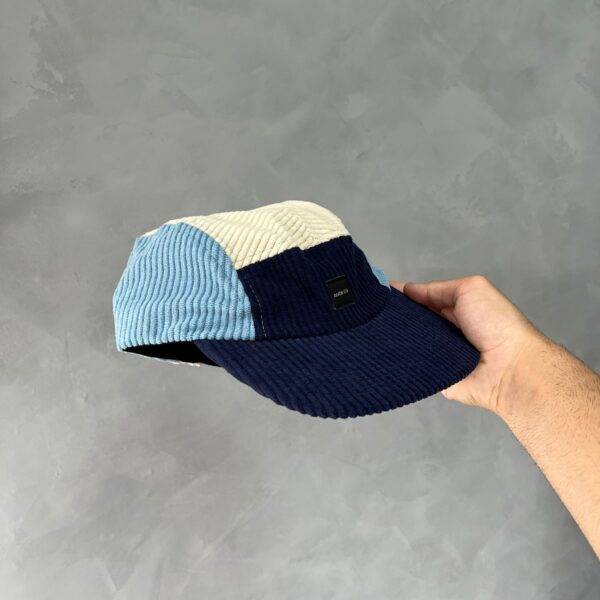 Boné Five Panel Veludo QC Anth (Azul/Azul/Creme) - Imagem 3