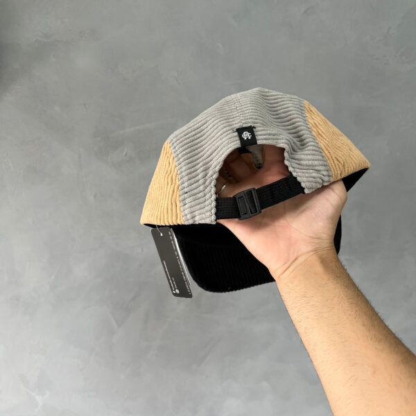 Boné Five Panel Veludo QC Anth (Preto/Cinza/Bege) - Imagem 5