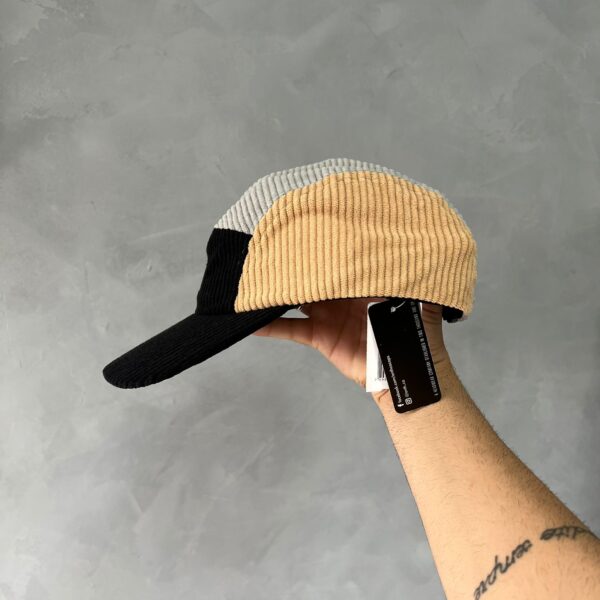 Boné Five Panel Veludo QC Anth (Preto/Cinza/Bege) - Imagem 4