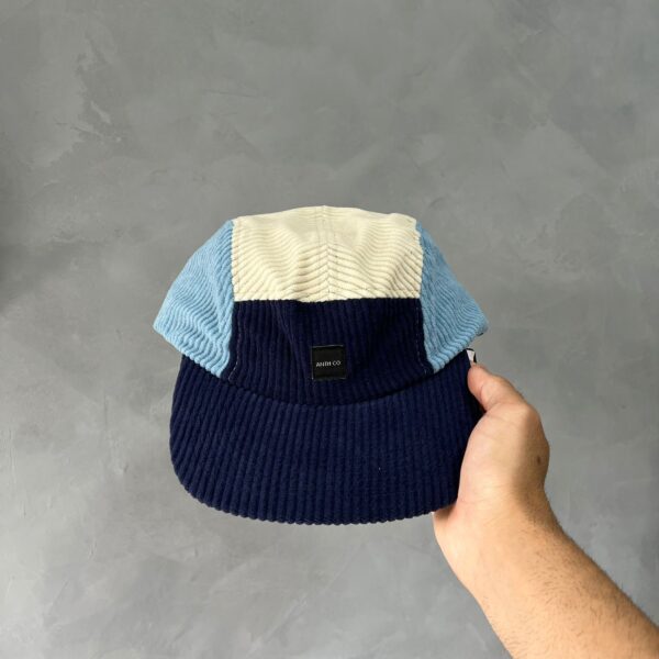 Boné Five Panel Veludo QC Anth (Azul/Azul/Creme) - Imagem 2