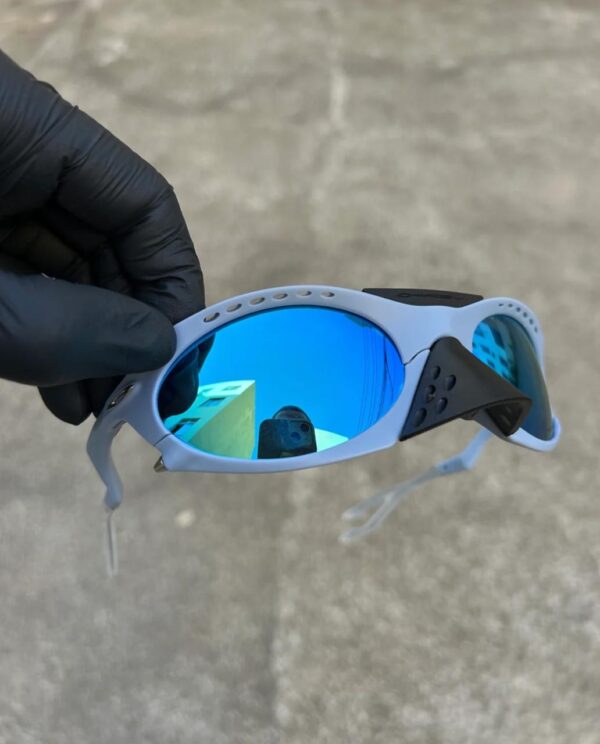 Óculos Oakley Plantaris Matte Stonewash Prizm Deep Water (Azul) - Imagem 8