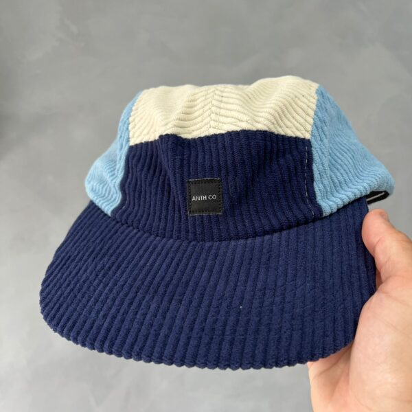 Boné Five Panel Veludo QC Anth (Azul/Azul/Creme) - Imagem 4