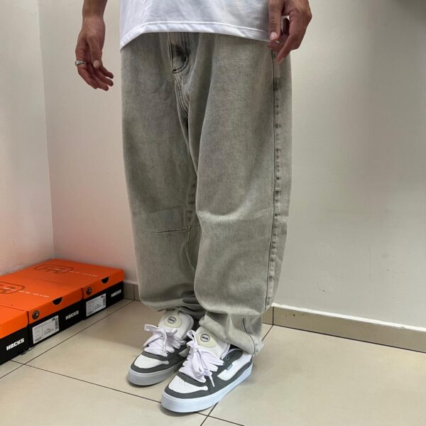 Calça Jeans Baggy Gray Denim Cinza - Imagem 4