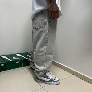 Calça Jeans Baggy Gray Denim Cinza