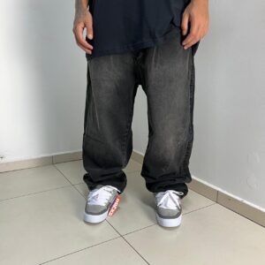 Calça Jeans Baggy Jateado Marrom